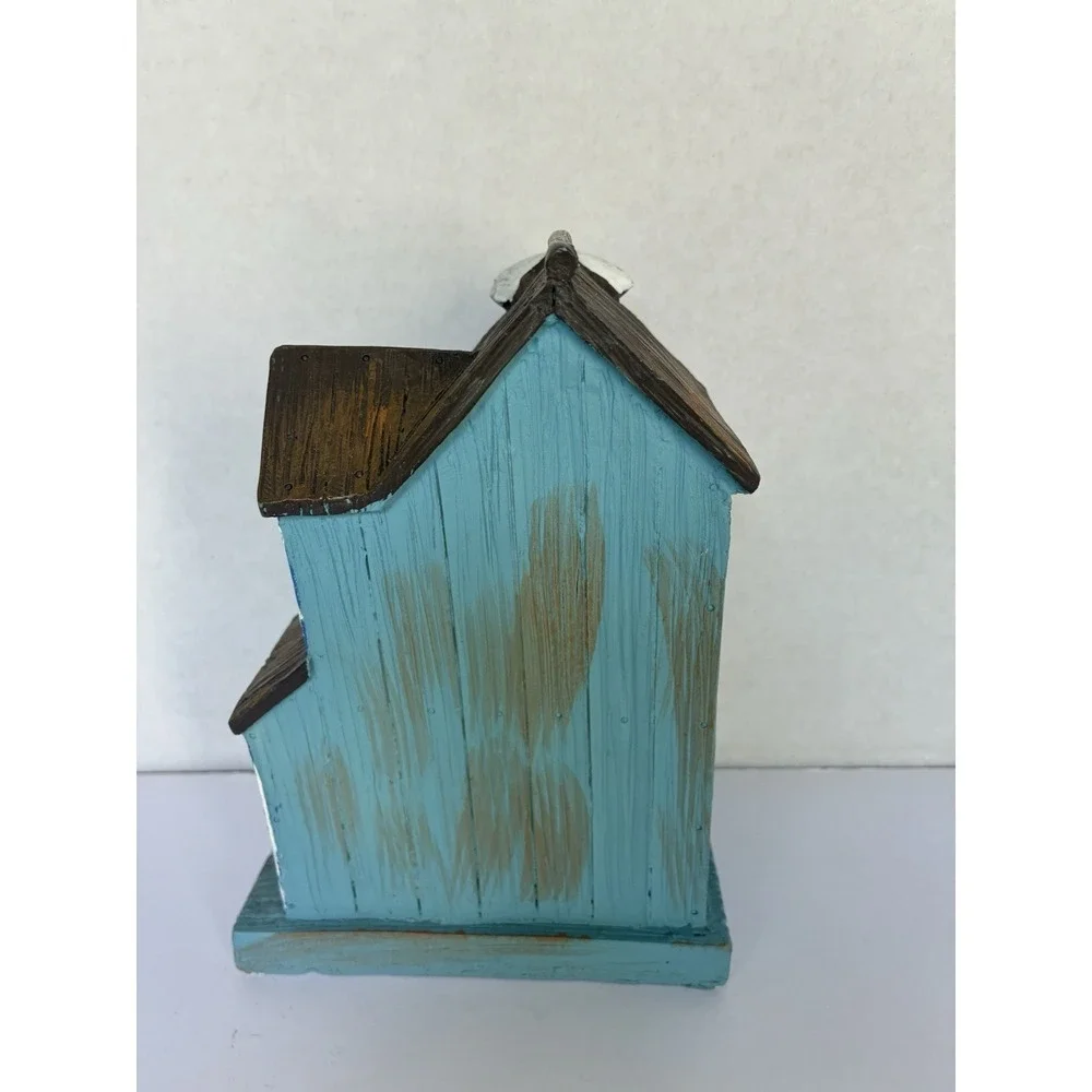 Surf Shack Coastal Beach House Nautical Cottage Decor Shelf‎ Accent Blue